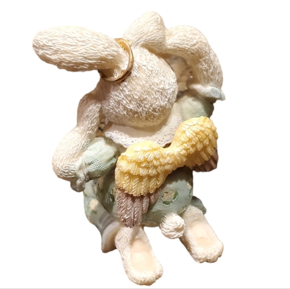 Easter Bunny Angel Whimsical Figurines Set of 2. - Picture 4 of 6